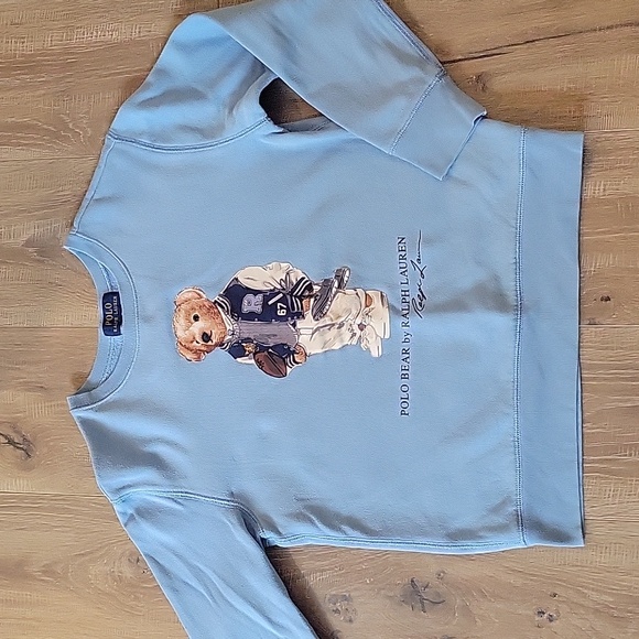 EUC Polo Ralph Lauren Boys Bear Sweatshirt 10-12yrs - Picture 1 of 5